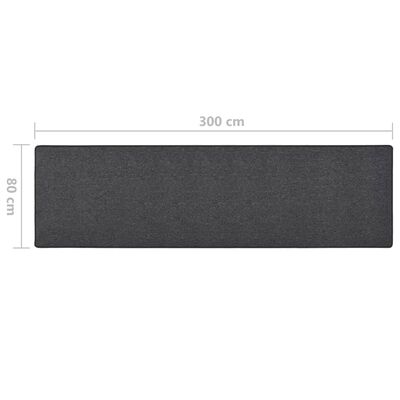 vidaXL Alfombra de pasillo gris antracita 80x300 cm