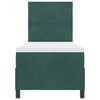 vidaXL Cama tipo Box Spring con colch&oacute;n Verde oscuro 80 x 200 cm tela