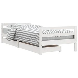 vidaXL Estructura cama ni&ntilde;os con cajones madera pino blanco 80x200 cm