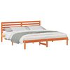 vidaXL Estructura de cama con cabecera Marr&oacute;n cera 180 x 200 cm