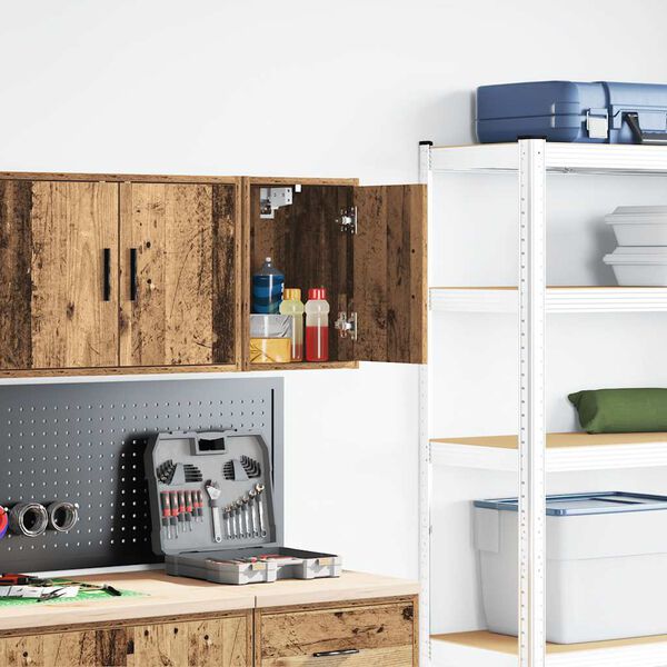 vidaXL Armario de pared para garaje madera ingeniería madera antigua