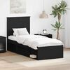 vidaXL Estructura de cama Negro 75 x 190 cm Madera de pino macizo