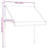 vidaXL Toldo manual retráctil naranja y marrón 250 cm
