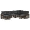 vidaXL Conjunto de sof&aacute;s de jard&iacute;n 9 pcs Gris y Gris Oscuro