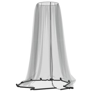 vidaXL Mosquitera para sombrilla 220 malla negra Φ330x250 cm