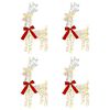 vidaXL Reno de Navidad 4 uds. 160 LED Blanco C&aacute;lido 33 x 12 x 55 cm