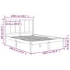 vidaXL Estructura de cama sin colch&oacute;n madera maciza de pino 135x190 cm
