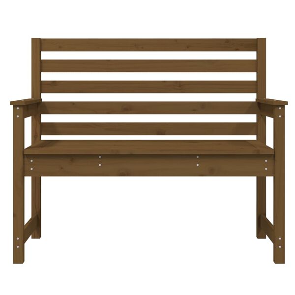 vidaXL Banco de jard&iacute;n madera maciza pino marr&oacute;n miel 109x48x91,5 cm