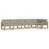 vidaXL Conjunto de sof&aacute;s de exterior 4 uds. Blanco y Gris Claro