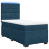 vidaXL Cama box spring con colch&oacute;n terciopelo azul oscuro 80x200 cm