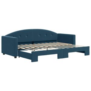 vidaXL Sof&aacute; cama nido terciopelo azul 80x200 cm