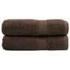 vidaXL Toallas de ba&ntilde;o SOLUND 2 uds marr&oacute;n 100x150 cm 600 gsm
