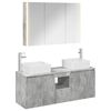 vidaXL Juego de Muebles de Ba&ntilde;o 4 uds. Gris Hormig&oacute;n