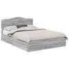 vidaXL Cama con almacenamiento con caj&oacute;n Gris Sonoma 160 x 200 cm