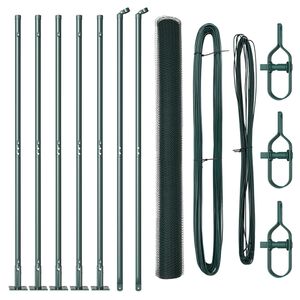 vidaXL Poste de Valla Verde