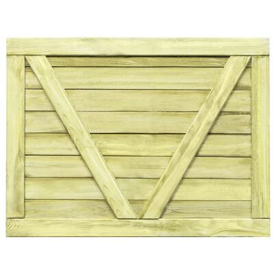 vidaXL Puerta de valla de jardín madera pino impregnada 75x100 cm
