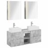 vidaXL Juego de muebles de ba&ntilde;o 5 pcs Gris Hormig&oacute;n