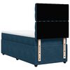 vidaXL Cama box spring con colch&oacute;n terciopelo azul oscuro 80x200 cm
