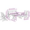 vidaXL Juego de muebles de jard&iacute;n 4 piezas madera maciza de abeto