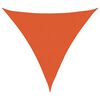 vidaXL Toldo de vela triangular HDPE naranja 160 g/m&sup2; 5x5x5 m
