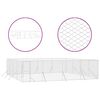 vidaXL Perrera de exterior acero galvanizado plateado 8x8x2 m