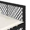 vidaXL Set comedor de jard&iacute;n con cojines 15 pzas rat&aacute;n sint&eacute;tico negro