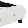 vidaXL Cama con colch&oacute;n cuero sint&eacute;tico blanco 140x200 cm