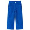 vidaXL Pantal&oacute;n infantil pana azul cobalto 128