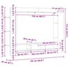 vidaXL Mueble para TV madera de ingenier&iacute;a roble ahumado 152x22x113 cm