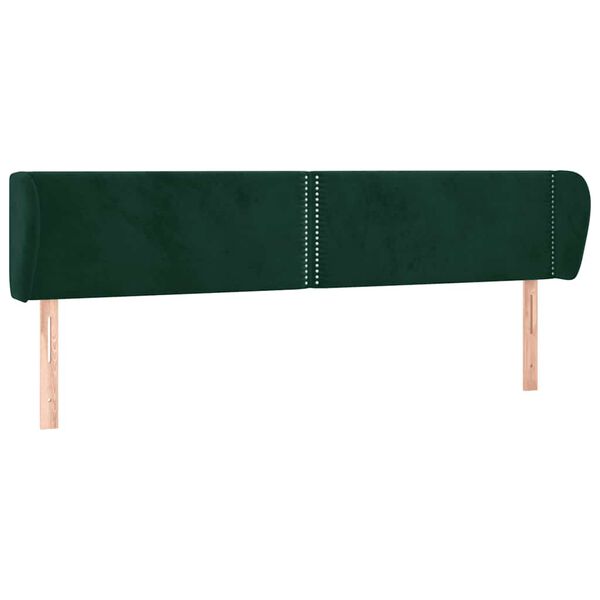 vidaXL Cabecero de terciopelo verde oscuro 203x23x78/88 cm