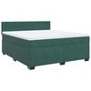 vidaXL Cama box spring con colch&oacute;n terciopelo verde oscuro 180x200 cm