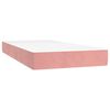 vidaXL Cama box spring colch&oacute;n y LED terciopelo rosa 200x200 cm