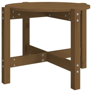 vidaXL Mesa de centro de madera maciza de pino marr&oacute;n miel 62,5x45 cm