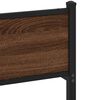 vidaXL Estructura de cama sin colch&oacute;n madera marr&oacute;n roble 120x200 cm