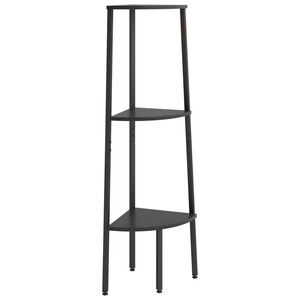 vidaXL Estanter&iacute;a de esquina de 3 baldas negro 45,5x31,5x120 cm