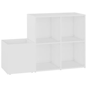 vidaXL Zapatero de recibidor madera contrachapada blanco 105x35,5x70cm