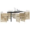 vidaXL Conjunto de Comedor de Jard&iacute;n 5 pcs Beige