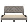 vidaXL Estructura cama con LED sin colchón tela gris taupe 120x200 cm