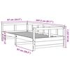 vidaXL Sofá cama con colchón madera maciza de pino 80x200 cm