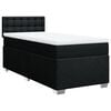 vidaXL Cama box spring con colch&oacute;n tela negro 80x200 cm