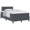 vidaXL Cama tipo Box Spring Gris Oscuro y 120 x 190 cm Tela de Pana