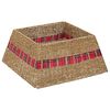 vidaXL Collar para &aacute;rbol de Navidad Cuadrado Natural 50 x 50 x 25 cm