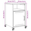 vidaXL Mesita de noche acero blanco 36x39x59 cm