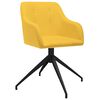 vidaXL Sillas de comedor giratorias 6 unidades tela amarillo