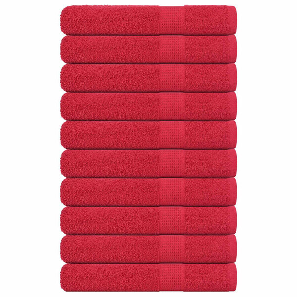 vidaXL Toallas de sauna FROGN 10 uds rojo 80x200 cm 360 g/m&sup2;