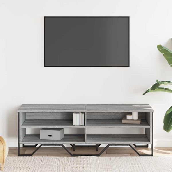 vidaXL Mueble de TV madera de ingeniería gris sonoma 122x34x41 cm