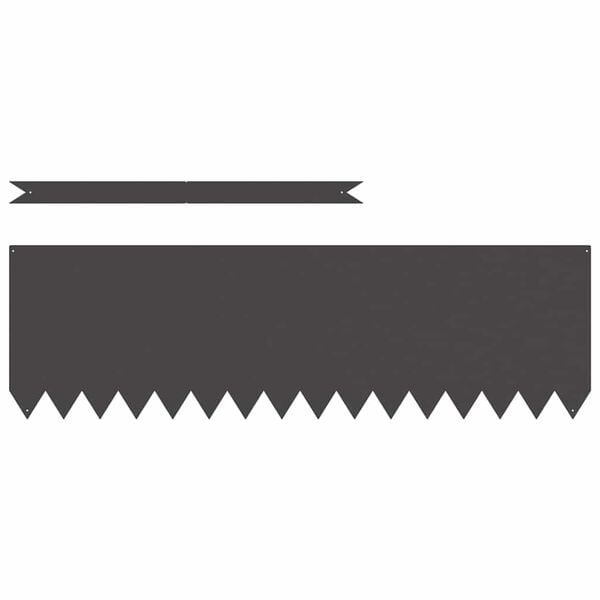 vidaXL Borde de C&eacute;sped 50 pcs Negro 100 x 0.05 x 20 cm