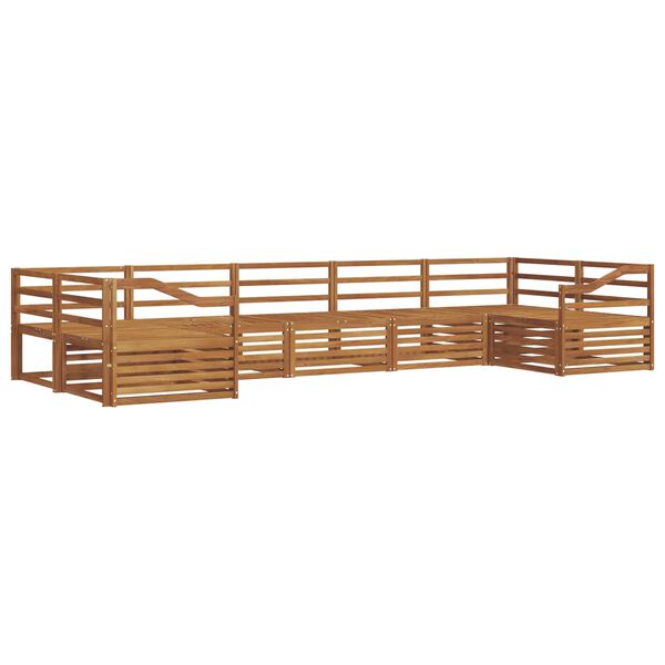 vidaXL Juegos de sof&aacute;s 7 pcs Natural Madera de Acacia S&oacute;lida