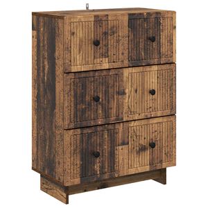 vidaXL Cajonera Madera envejecida 66 x 34,5 x 90 cm