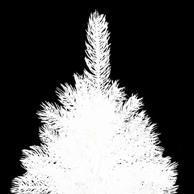 vidaXL Árbol artificial de Navidad con hojas realistas blanco 240 cm